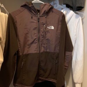 The North Face Denali Jacket Fleece Brown with Hood